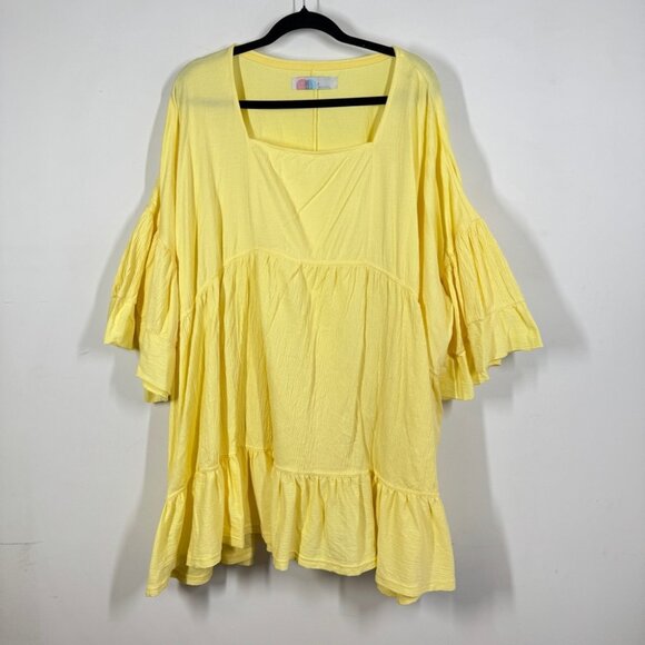 Free People Beach Yellow El Mar Mini Boho Summer Dress Size S - Picture 4 of 13